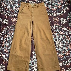 Everlane Brown Wide Leg Cropped Pants Size 00